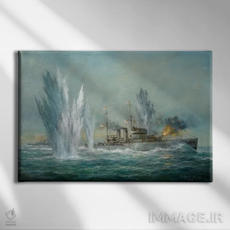 تابلو 2009,اچاماس اکستر در رویداد گاف اسپرِی در نبرد ریو پلاته، ۲۰۰۹ اثر ریچارد ویلیس - نمای روبهرو روی دیوار