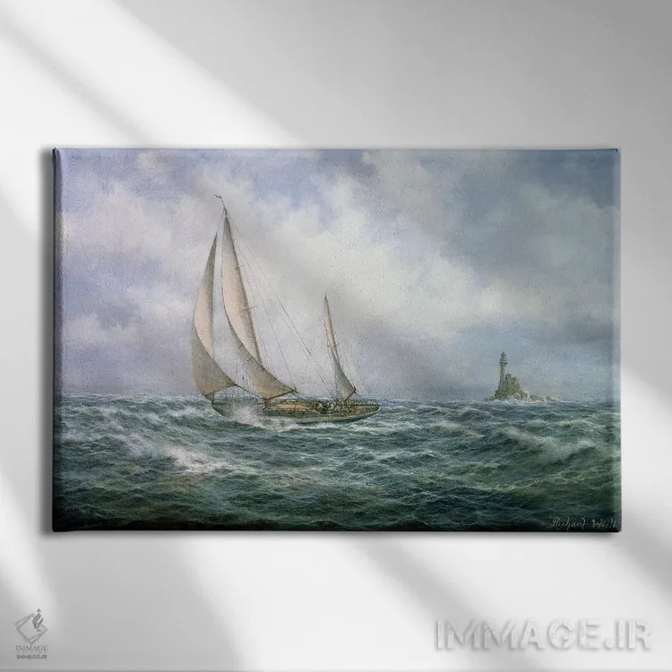 تابلو کنار فانوس دریایی فَستنت اثر ریچارد ویلیس - نمای روبهرو روی دیوار