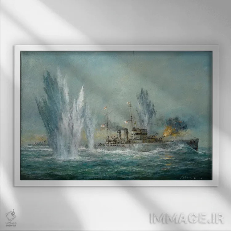 تابلو 2009,اچاماس اکستر در رویداد گاف اسپرِی در نبرد ریو پلاته، ۲۰۰۹ اثر ریچارد ویلیس - نمای قابدار سفید