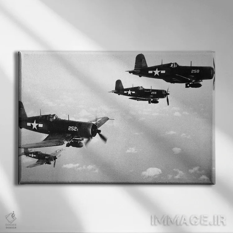 تابلو Used From 1942-53 By The US Navy And Marine Corps,هواپیماهای F4U کُرسر مورد استفاده نیروی دریایی و تفنگداران دریایی آمریکا، ۱۹۴۲-۵۳ اثر رو دز آرشیو (آرشیو خیابان) - نمای روبهرو روی دیوار