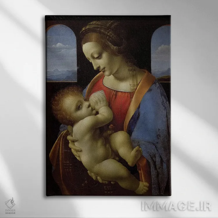 تابلو 1490,مریم لیتا، ۱۴۹۰ اثر لئوناردو داوینچی (نقاش و مخترع ایتالیایی) - نمای روبهرو روی دیوار