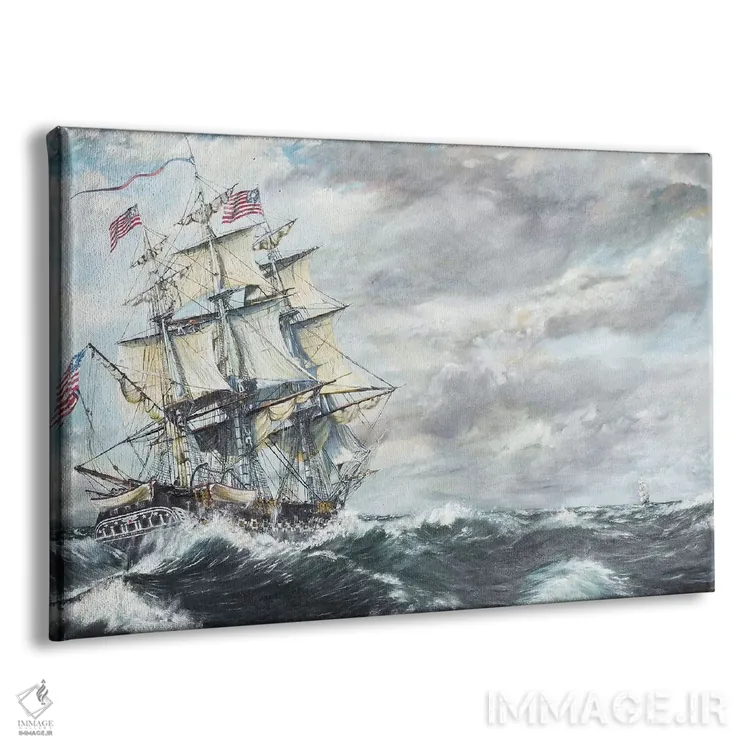 تابلو 2003,کشتی USS Constitution به سوی ناو جنگی Guerriere، ۱۹ اوت ۱۸۱۲ (تصویر مربوط به ۲۰۰۳) اثر وینسنت الکساندر بوت - نمای پرسپکتیو محصول