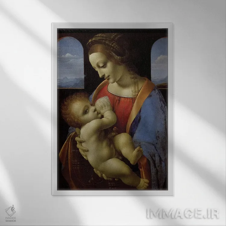 تابلو 1490,مریم لیتا، ۱۴۹۰ اثر لئوناردو داوینچی (نقاش و مخترع ایتالیایی) - نمای قابدار سفید