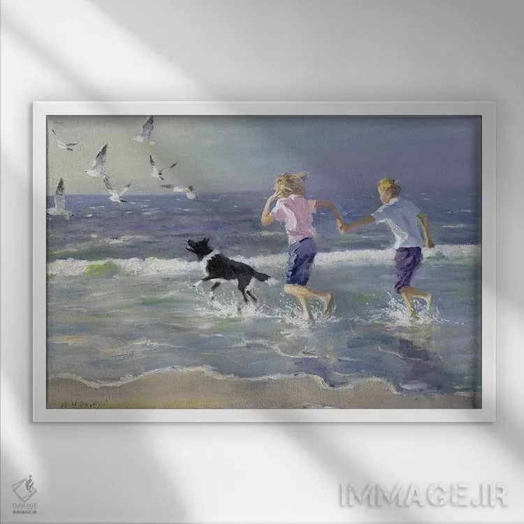 تابلو تعقیب اثر ویلیام ایرلند - نمای قابدار سفید