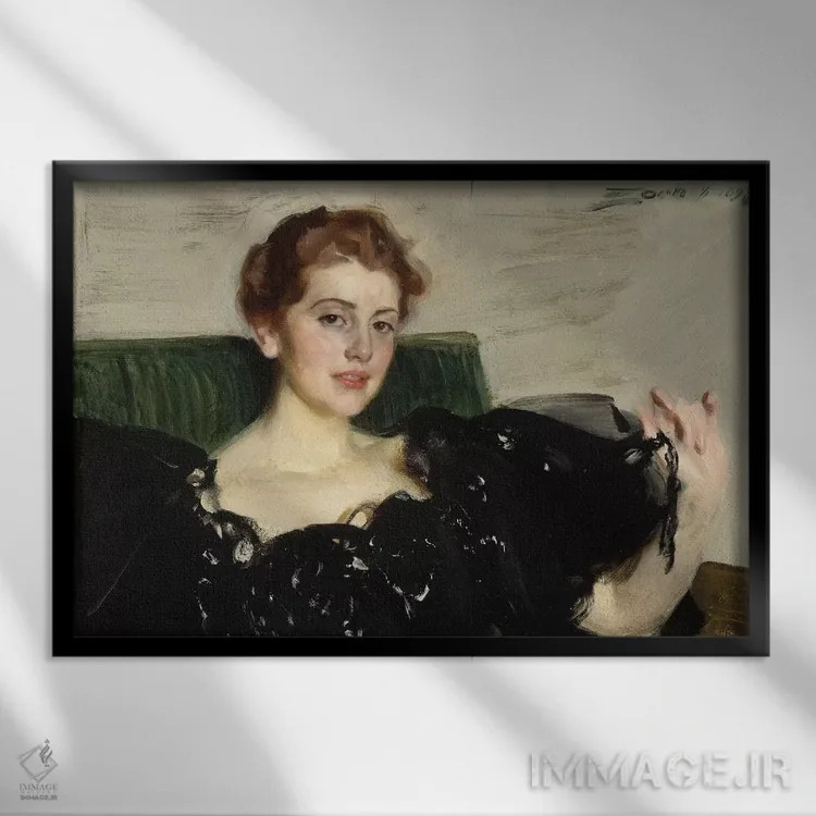 تابلو 1897,لوسی ترنر جوی، ۱۸۹۷ اثر اندرز لئونارد زورِن (نقاش سوئدی) - نمای قابدار مشکی