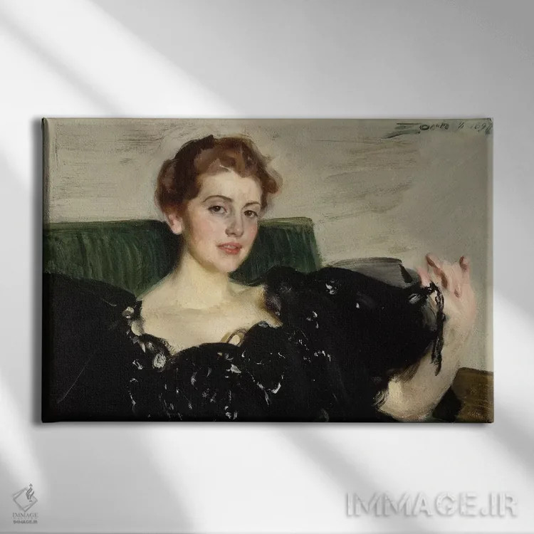 تابلو 1897,لوسی ترنر جوی، ۱۸۹۷ اثر اندرز لئونارد زورِن (نقاش سوئدی) - نمای روبهرو روی دیوار