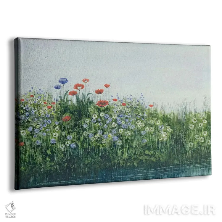 تابلو شقایقها کنار جویبار اثر اندرو نیکول - نمای پرسپکتیو محصول