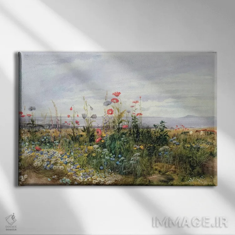 تابلو گلهای وحشی با نمایی از دوبلین و دانلری اثر اندرو نیکول - نمای روبهرو روی دیوار