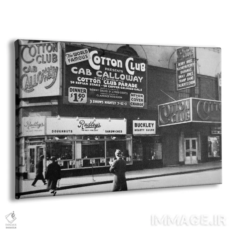 تابلو New York City, c.1930,کلوب کاتن (کاتن کلاب) در هارلم نیویورک، حدود ۱۹۳۰ اثر عکاس آمریکایی (عنوان عمومی) - نمای پرسپکتیو محصول