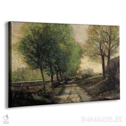 تابلو 1865-1867,خیابان درختکاریشده در شهر کوچک، ۱۸۶۵-۱۸۶۷ اثر آلفرد سیسلی (نقاش امپرسیونیست انگلیسی-فرانسوی) - نمای پرسپکتیو محصول