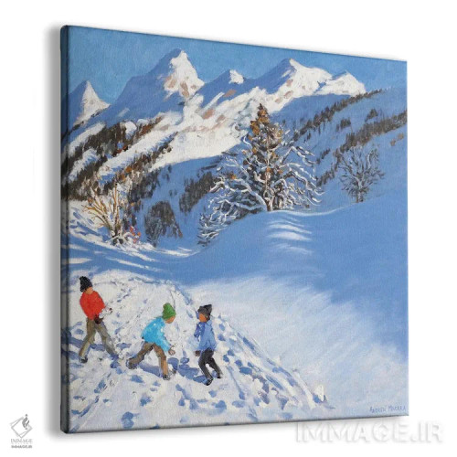 تابلو La Clusaz, France,برفبازی، لاکلوزاز، فرانسه اثر اندرو ماکارا - نمای پرسپکتیو محصول