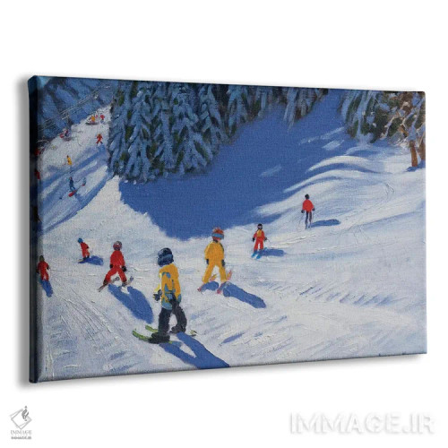 تابلو Morzine,مدرسه اسکی، مورزین اثر اندرو ماکارا - نمای پرسپکتیو محصول