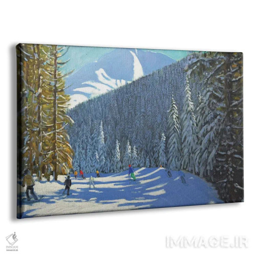 تابلو Beauregard La Clusaz,اسکی، بئورگار لاکلوزاز اثر اندرو ماکارا - نمای پرسپکتیو محصول