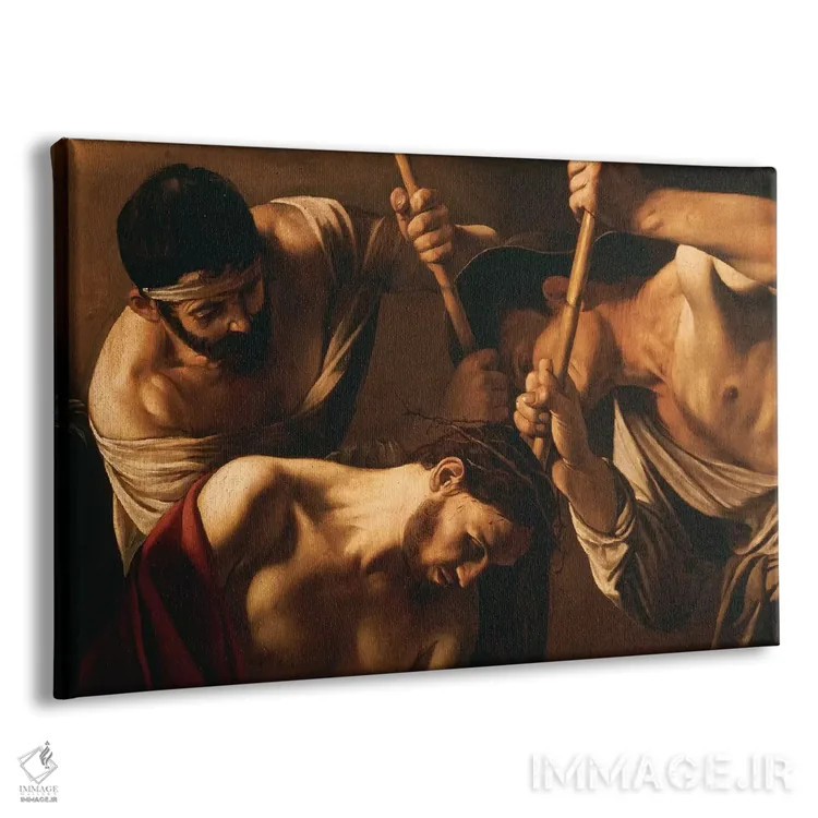 تابلو c.1603,تاجگذاری با خار، حدود ۱۶۰۳ اثر میکلآنژو مریزی دا کاراواجو (کاراواجو؛ نقاش بزرگ ایتالیایی) - نمای پرسپکتیو محصول