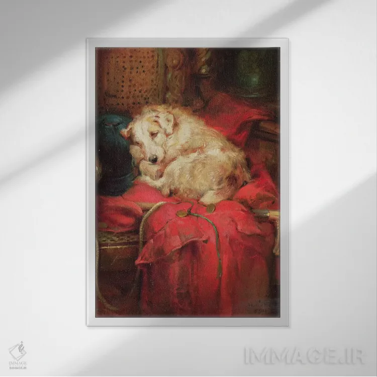 تابلو خسته و ناتوان اثر فیلیپ یوستیس استرتون - نمای قابدار سفید