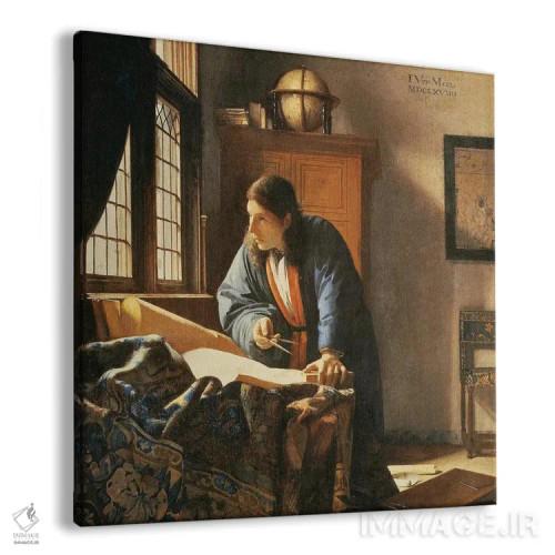 تابلو 1669,جغرافیدان، ۱۶۶۹ اثر یان ورمیر (نقاش هلندی) - نمای پرسپکتیو محصول