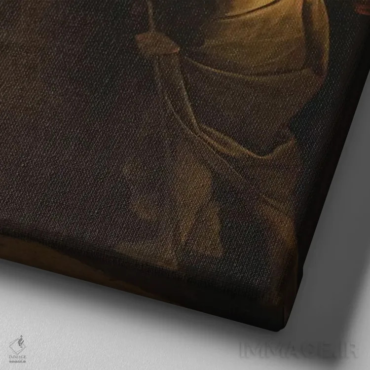 تابلو c.1598-1601,دعوت متی مقدس، حدود ۱۵۹۸–۱۶۰۱ اثر میکلآنژو مریزی دا کاراواجو (کاراواجو؛ نقاش بزرگ ایتالیایی) - نمای نزدیک بافت بوم