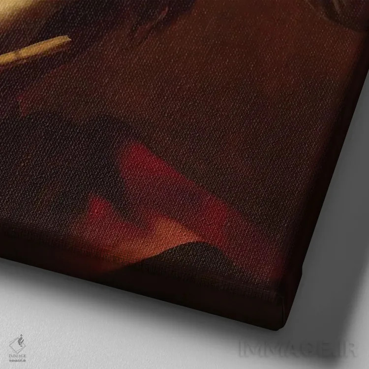 تابلو c.1603,تاجگذاری با خار، حدود ۱۶۰۳ اثر میکلآنژو مریزی دا کاراواجو (کاراواجو؛ نقاش بزرگ ایتالیایی) - نمای نزدیک بافت بوم