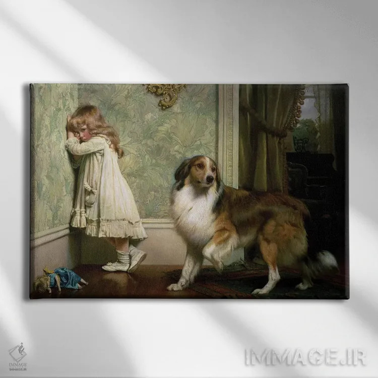 تابلو 1893,مدافع ویژه، ۱۸۹۳ اثر چارلز برتون باربر (نقاش بریتانیایی) - نمای روبهرو روی دیوار