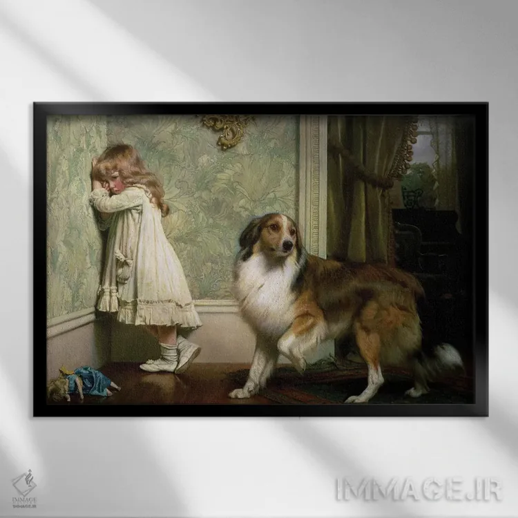 تابلو 1893,مدافع ویژه، ۱۸۹۳ اثر چارلز برتون باربر (نقاش بریتانیایی) - نمای قابدار مشکی