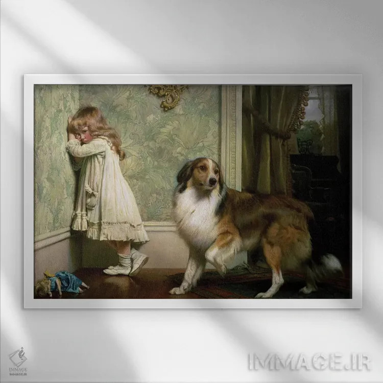 تابلو 1893,مدافع ویژه، ۱۸۹۳ اثر چارلز برتون باربر (نقاش بریتانیایی) - نمای قابدار سفید