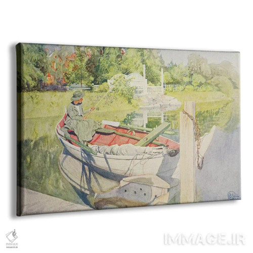 تابلو 1909,ماهیگیری، ۱۹۰۹ اثر کارل لارسون (نقاش و تصویرگر سوئدی) - نمای پرسپکتیو محصول