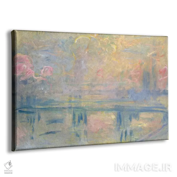 تابلو c.1900,پل چِرینگ کراس، حدود ۱۹۰۰ اثر کلود مونه (نقاش معروف فرانسوی) - نمای پرسپکتیو محصول