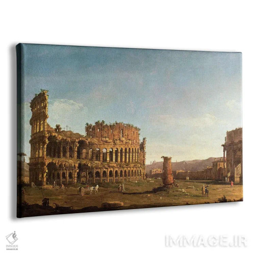 تابلو Rome,کولوسئوم و طاق کنستانتین، رم اثر کانالتو (نقاش ایتالیایی ونیزی منظره) - نمای پرسپکتیو محصول