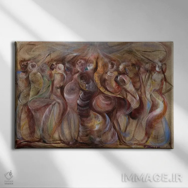 تابلو طوفان اثر آیکال بکفورد - نمای روبهرو روی دیوار