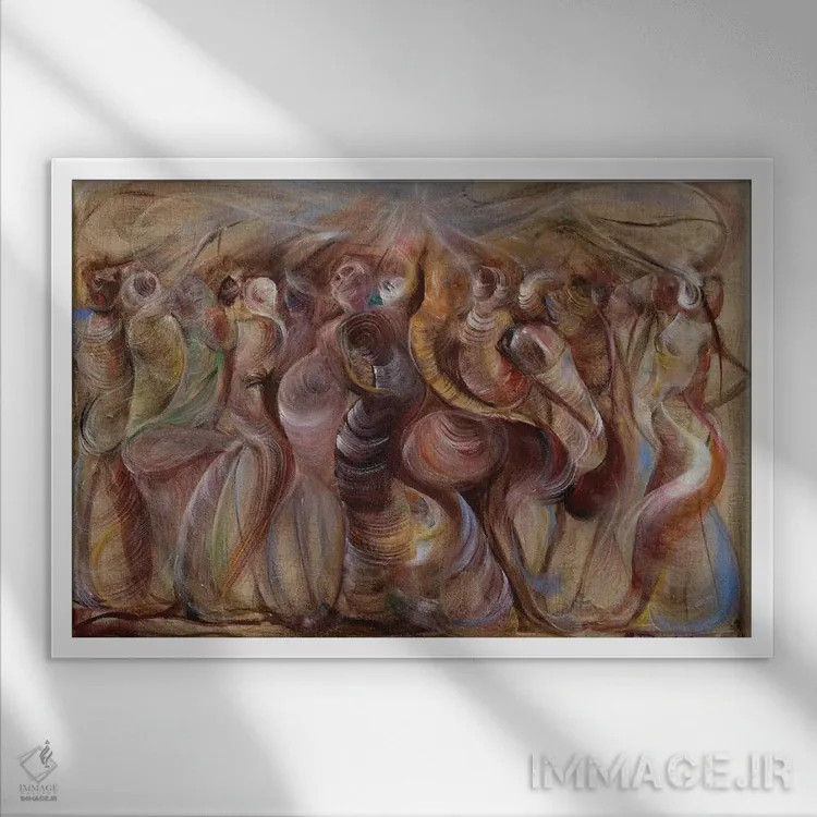 تابلو طوفان اثر آیکال بکفورد - نمای قابدار سفید