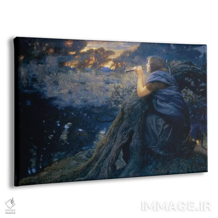 تابلو 1911,خیالپردازیهای غروب، ۱۹۱۱ اثر ادوارد رابرت هیوز - نمای پرسپکتیو محصول