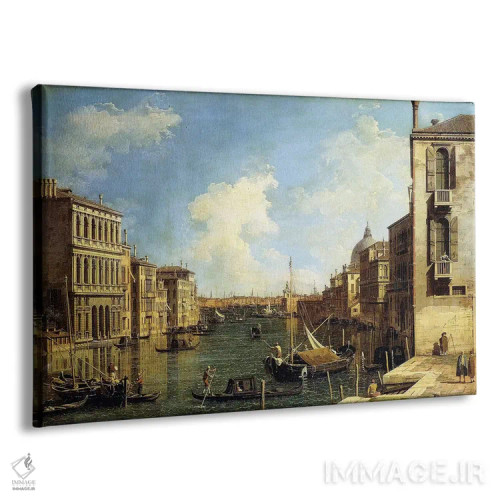 تابلو Venice, Looking East from the Campo di San Vio,کانال بزرگ ونیز، نمای رو به شرق از میدان سن ویو اثر کانالتو (نقاش ایتالیایی ونیزی منظره) - نمای پرسپکتیو محصول