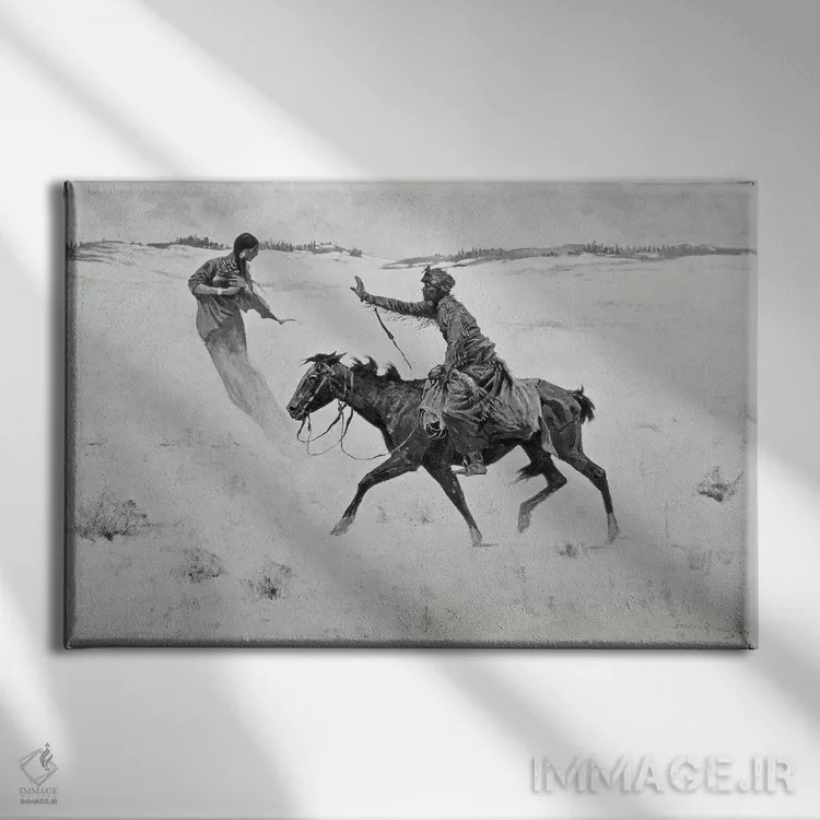 تابلو or The Vision,چگونه دستور شماره ۶ اجرا شد، یا رؤیا اثر فردریک رمینگتون (هنرمند آمریکایی غرب) - نمای روبهرو روی دیوار