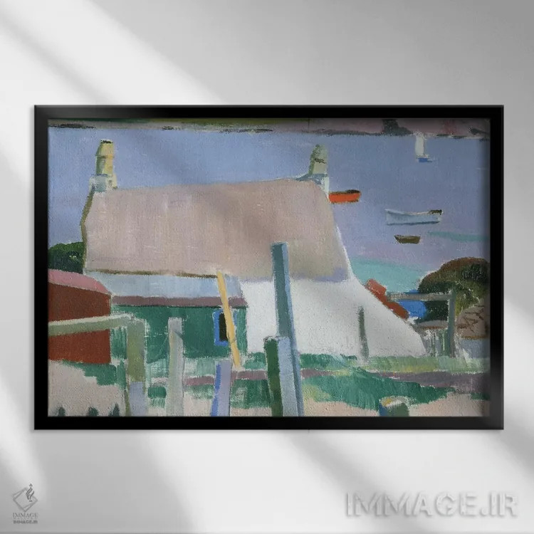تابلو Towards Mull, c.1927,آیونا به سمت مِل، حدود ۱۹۲۷ اثر فرانسیس کمپبل بویلئو کدل (نقاش اسکاتلندی) - نمای قابدار مشکی