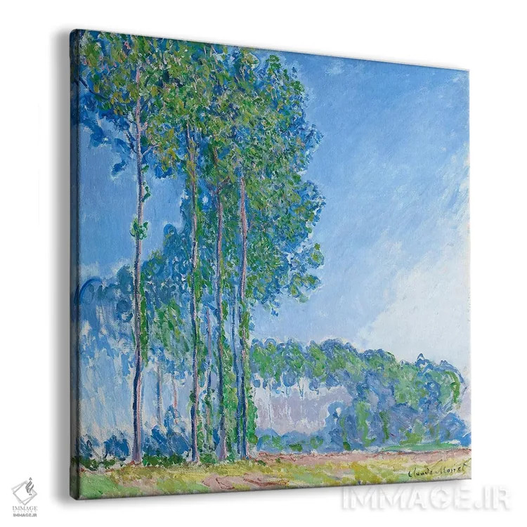 تابلو 1891,صنوبرها، ۱۸۹۱ اثر کلود مونه (نقاش معروف فرانسوی) - نمای پرسپکتیو محصول