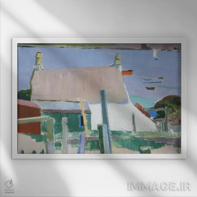 تابلو Towards Mull, c.1927,آیونا به سمت مِل، حدود ۱۹۲۷ اثر فرانسیس کمپبل بویلئو کدل (نقاش اسکاتلندی) - نمای قابدار سفید