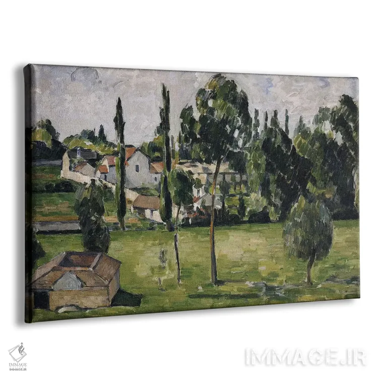 تابلو c.1879,منظره با خط آب، حدود ۱۸۷۹ اثر پل سزان - نمای پرسپکتیو محصول