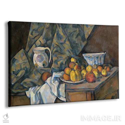 تابلو c.1905,طبیعت بیجان با سیب و هلو، حدود ۱۹۰۵ اثر پل سزان - نمای پرسپکتیو محصول