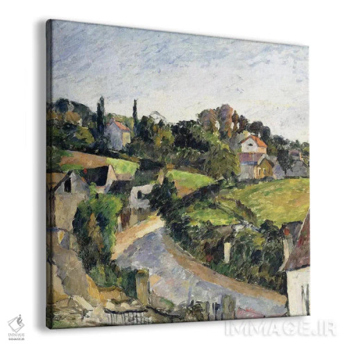 تابلو c.1877,جاده پرپیچوخم، حدود ۱۸۷۷ اثر پل سزان - نمای پرسپکتیو محصول
