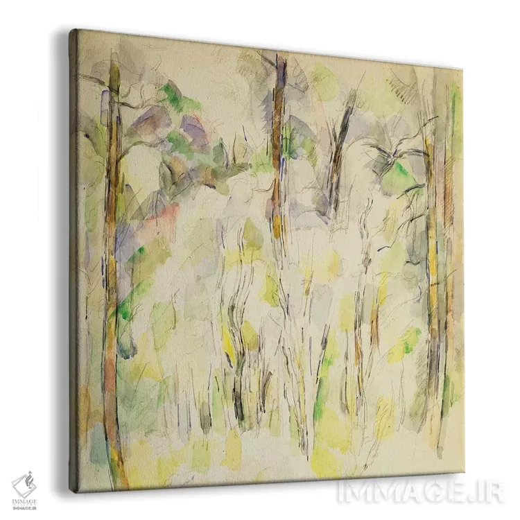 تابلو c.1900-1904,منظره جنگلی، حدود ۱۹۰۰-۱۹۰۴ اثر پل سزان - نمای پرسپکتیو محصول