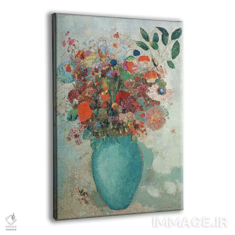 تابلو c.1912,گلها در گلدان فیروزهای، حدود ۱۹۱۲ اثر اودیلو ردون - نمای پرسپکتیو محصول
