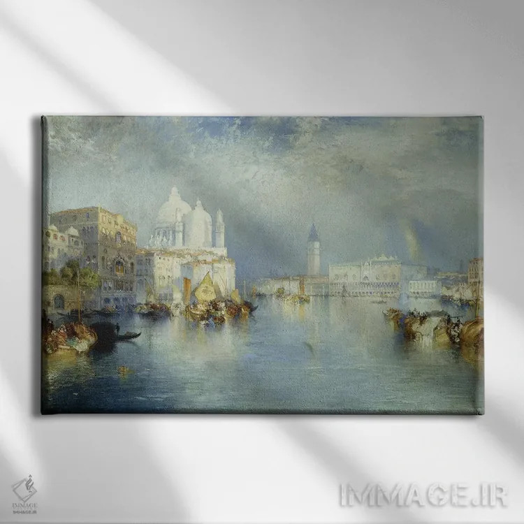 تابلو Venice, 1903,کانال بزرگ ونیز، ۱۹۰۳ اثر توماس موران (نقاش منظره آمریکایی) - نمای روبهرو روی دیوار