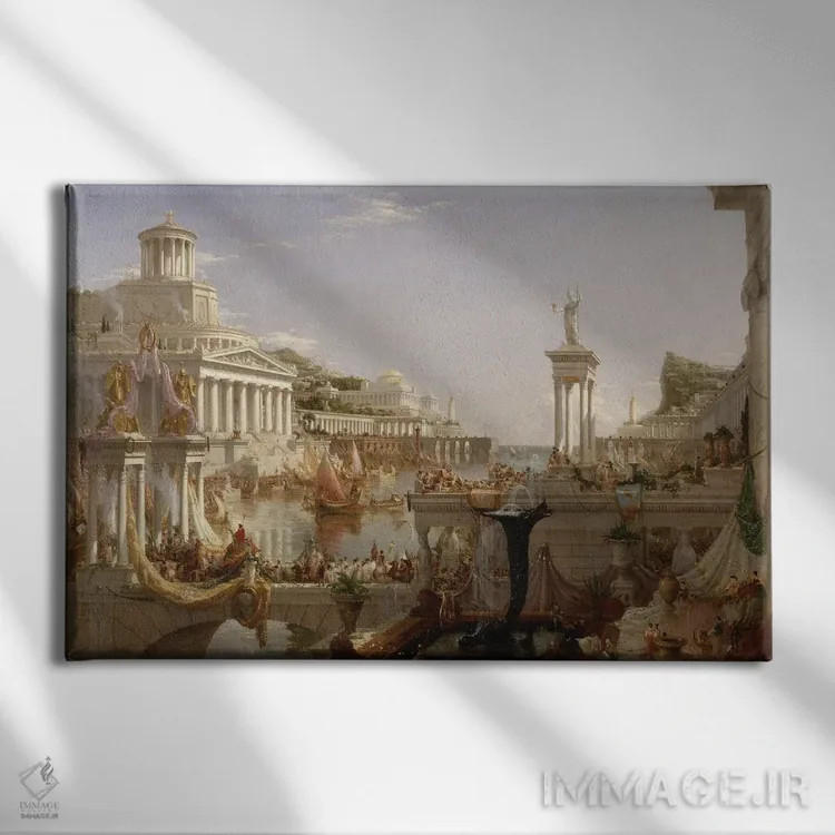 تابلو c.1835-36,سیر امپراتوری: اوج امپراتوری، حدود ۱۸۳۵-۳۶ اثر توماس کول (نقاش آمریکایی سبک منظره) - نمای روبهرو روی دیوار