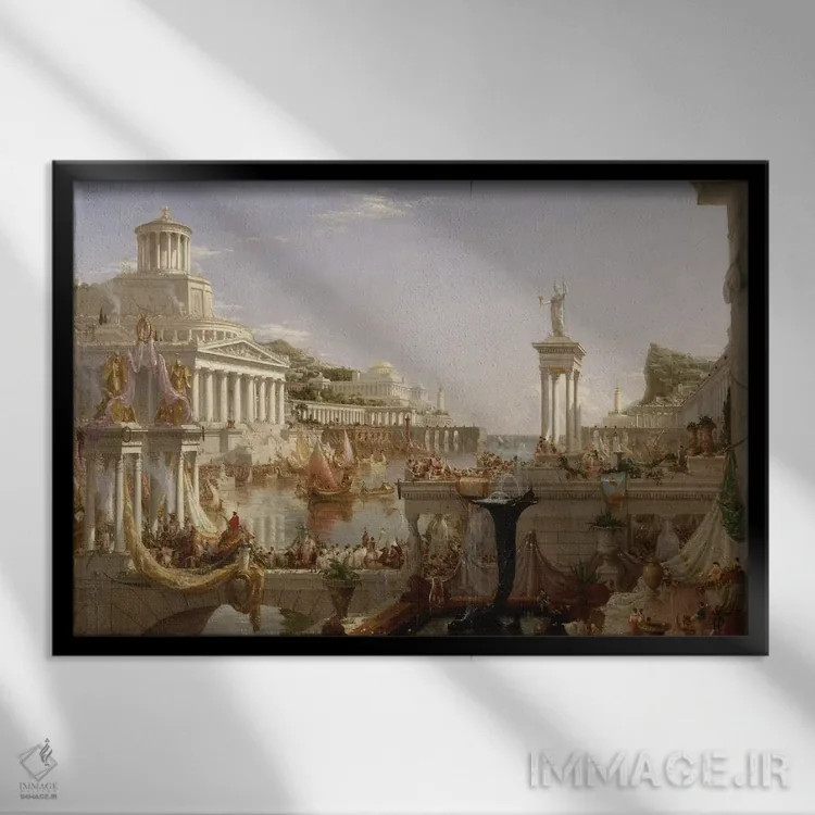 تابلو c.1835-36,سیر امپراتوری: اوج امپراتوری، حدود ۱۸۳۵-۳۶ اثر توماس کول (نقاش آمریکایی سبک منظره) - نمای قابدار مشکی