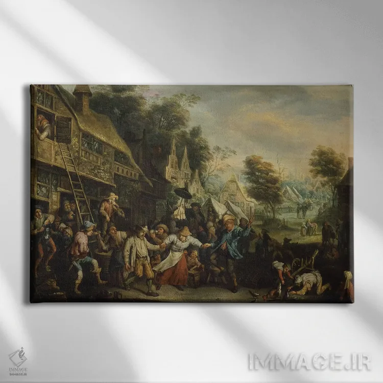 تابلو by Cornelis Dusart,نمایشگاه در فلاندر، اثر کورنلیس دوسارت اثر کورنیلیس - نمای روبهرو روی دیوار