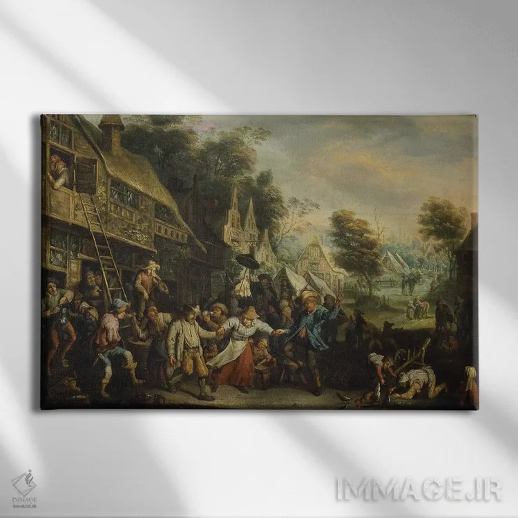 تابلو by Cornelis Dusart,نمایشگاه در فلاندر، اثر کورنلیس دوسارت اثر کورنیلیس - نمای روبهرو روی دیوار