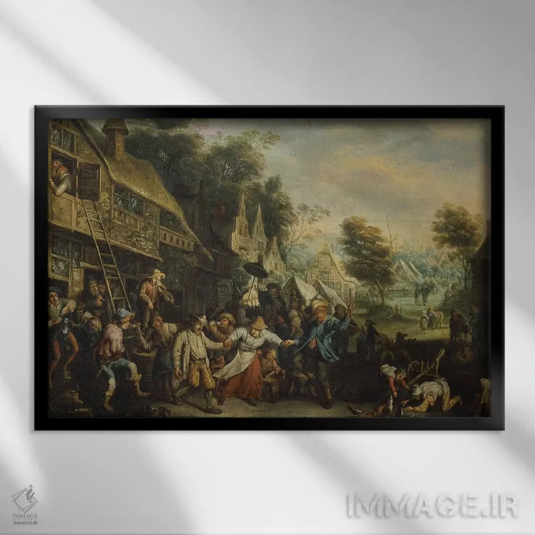 تابلو by Cornelis Dusart,نمایشگاه در فلاندر، اثر کورنلیس دوسارت اثر کورنیلیس - نمای قابدار مشکی