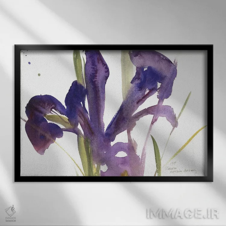 تابلو 1987,زنبق، ۱۹۸۷ اثر کلودیا هاچینس-پوشاوی - نمای قابدار مشکی