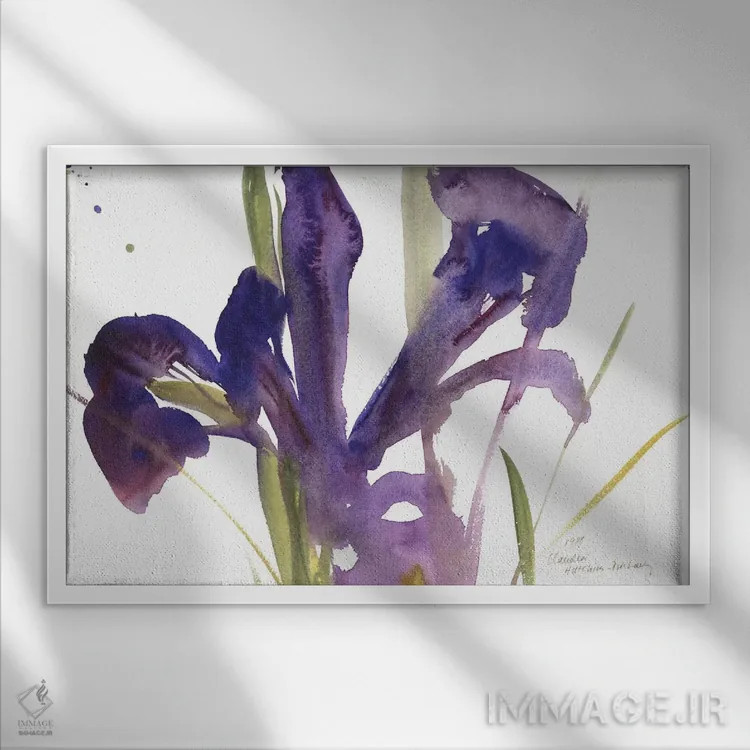 تابلو 1987,زنبق، ۱۹۸۷ اثر کلودیا هاچینس-پوشاوی - نمای قابدار سفید