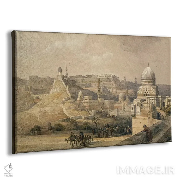 تابلو Residence of Mehmet Ali, from "Egypt and Nubia", Vol.3, 1838,دژ قاهره، محل اقامت محمدعلی پاشا (از "مصر و نوبه"، جلد ۳، ۱۸۳۸) اثر دیوید رابرتز (نقاش مستشرقی انگلیسی) - نمای پرسپکتیو محصول